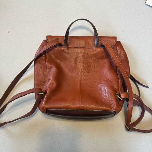 Fossil Tan Leather Backpack - Picture 3 of 5